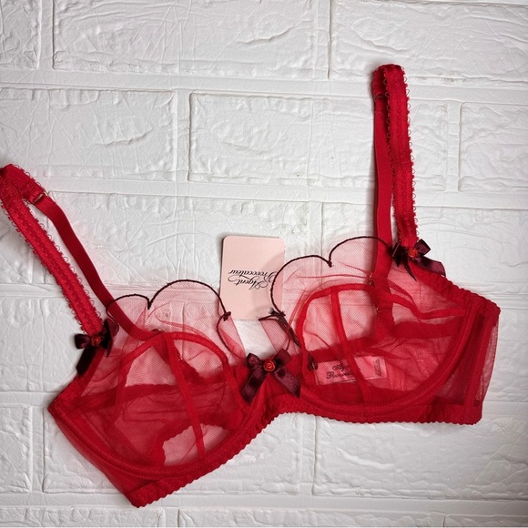 New Agent Provocateur Lorna Bra Color Red/Fire Size 34D - Picture 4 of 15